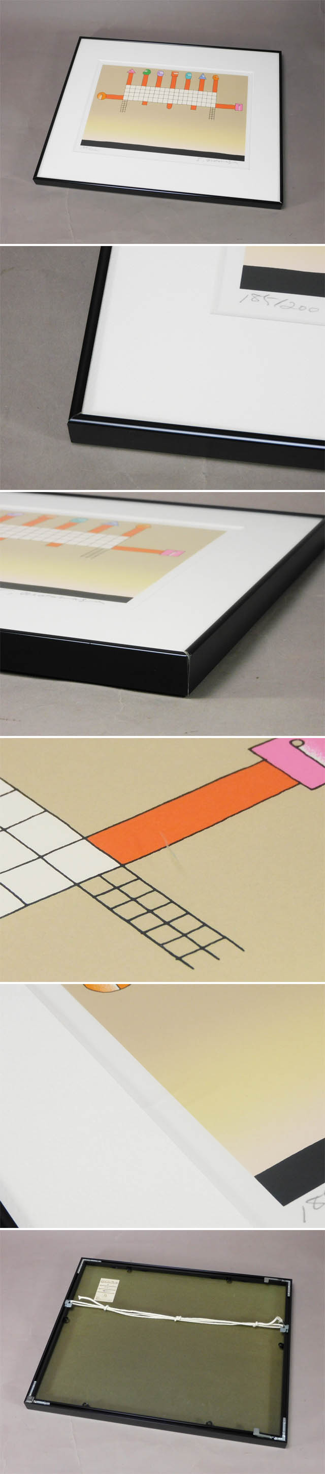 元永定正 作品(抽象画)シルクスクリーン 額装 具体美術 現代美術