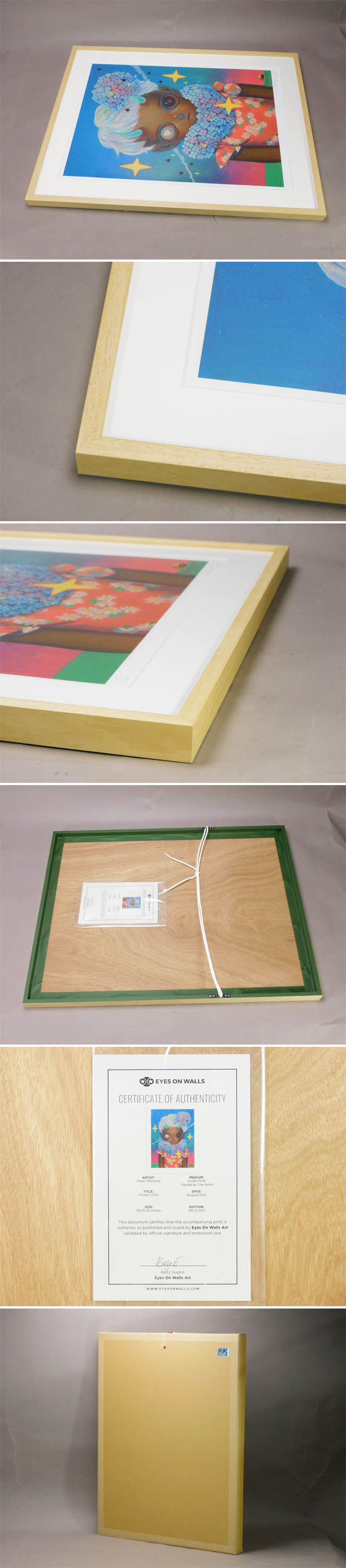 下田ひかり 絵画 「Flower Child」ジークレー画 サイン入り 下田ひかり