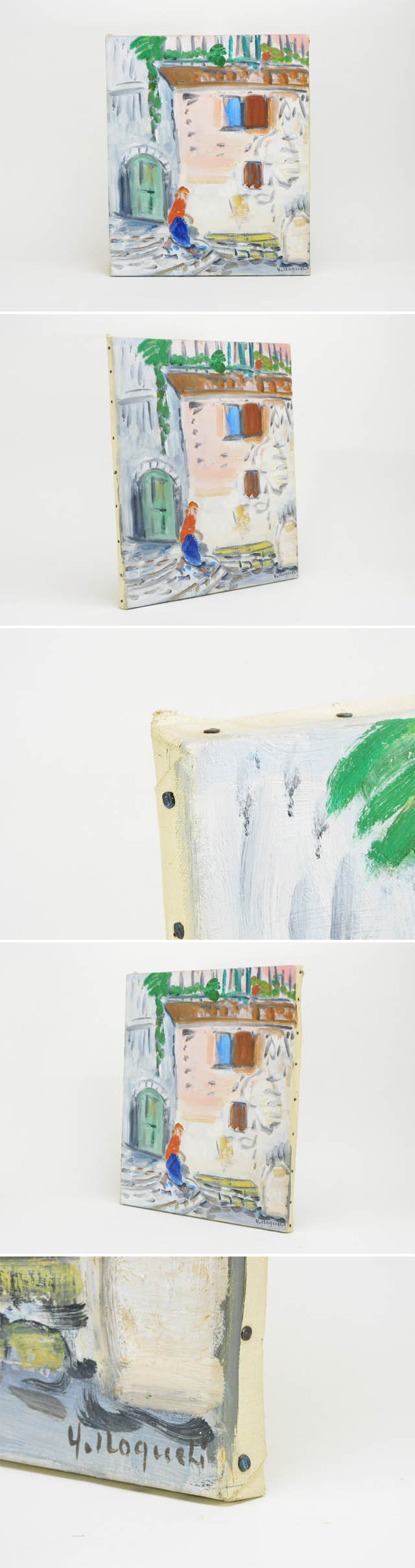 野口弥太郎 野口彌太郎 キャーニュの階段 F8 油彩 額装 日動画廊取扱